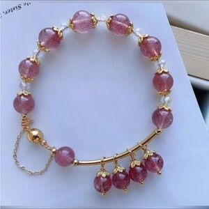 COPY - 14K GP Strawberry Quartz Bracelet